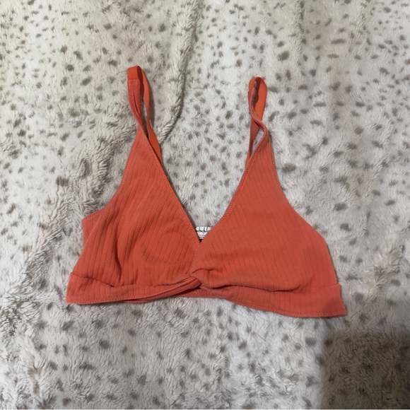 Orange Ribbed Bralette - Picture 2 of 5
